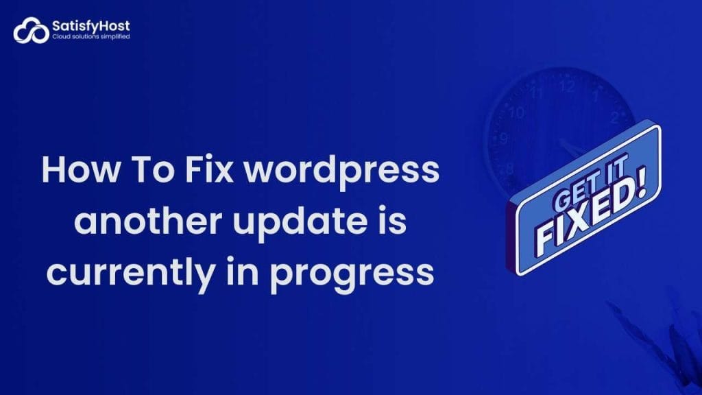 How To Fix wordpress another update is currently in progress