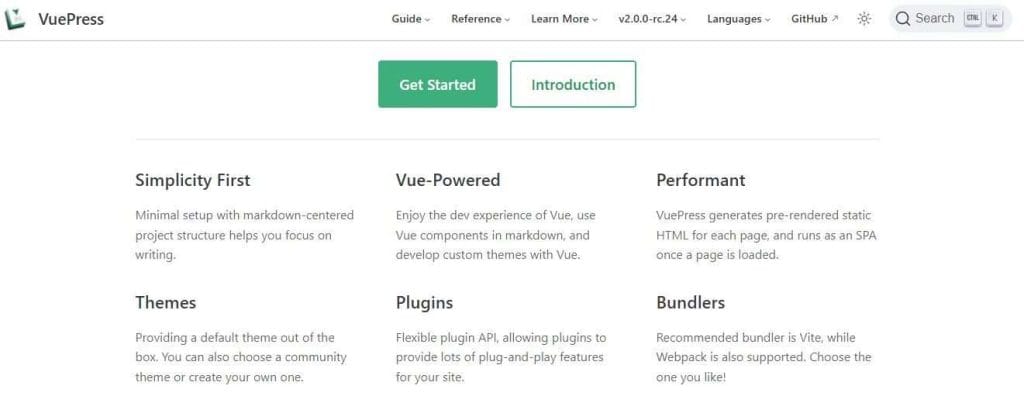 VuePress Software Documentation Tools Open Source